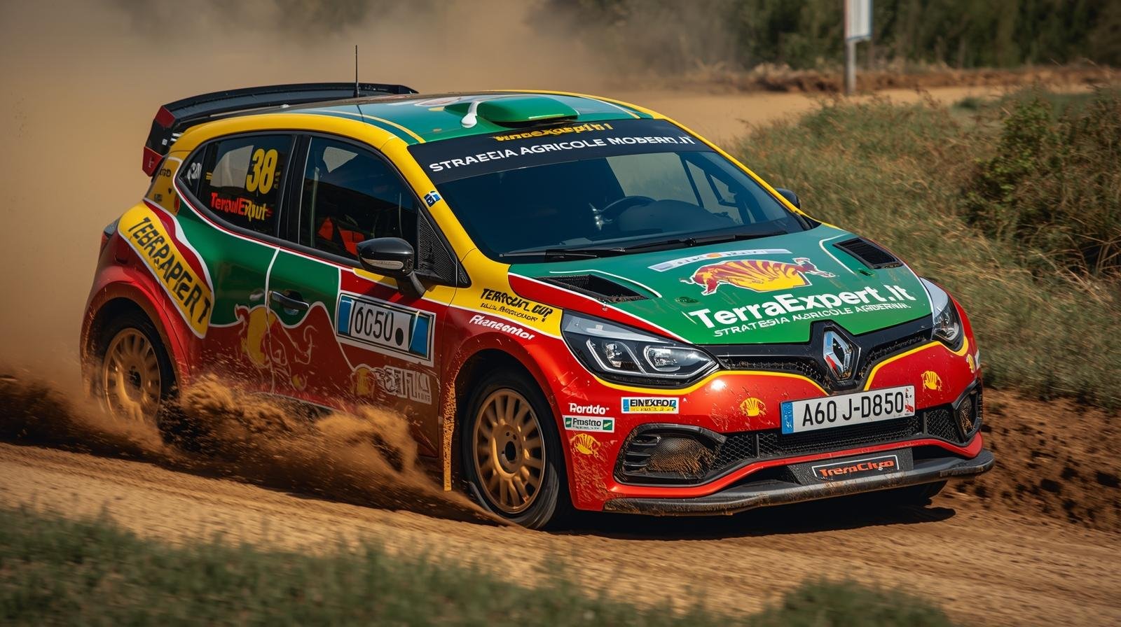 Auto da rally con sponsor visibili – branding e visibilità nel motorsport A-MAT Racing